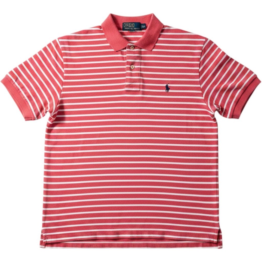 Polo Ralph Lauren Polo Shirt XL Pink White Stripe Pony Cotton Golf